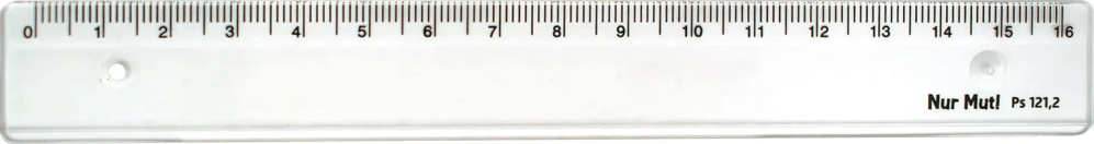 Nur Mut - Lineal 16 cm (Kunststoff)