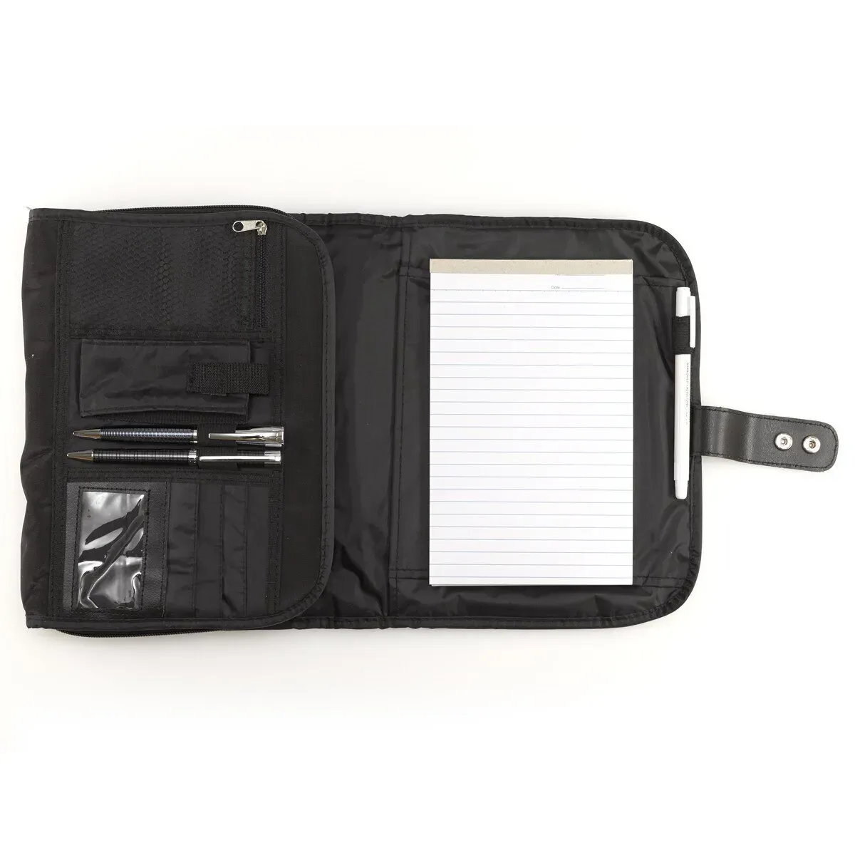Black Micro-Fiber Tri-fold Organizer Bible Cover - Bibelhülle Organizer mit vielen Extras