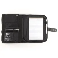 Black Micro-Fiber Tri-fold Organizer Bible Cover - Bibelhülle Organizer mit vielen Extras