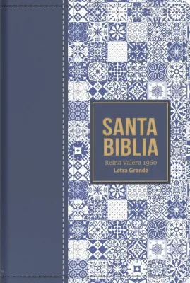 Espagnol, Bible, Reina Valera 160, moxen format, gros caractères, similicuir bleu foncé - Biblia...