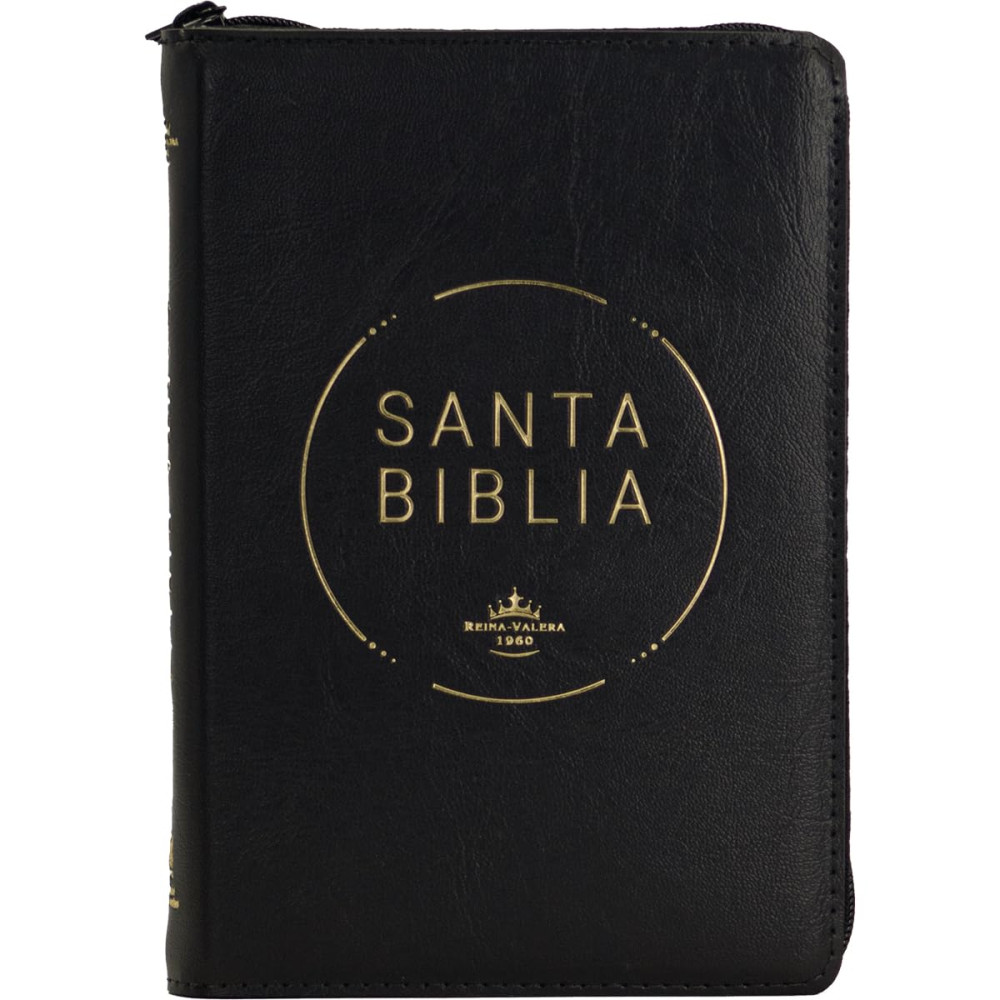 Espagnol, Bible, Reina Valera 1960, compacte, grands caractères, similicuir noir, avec onglets et...