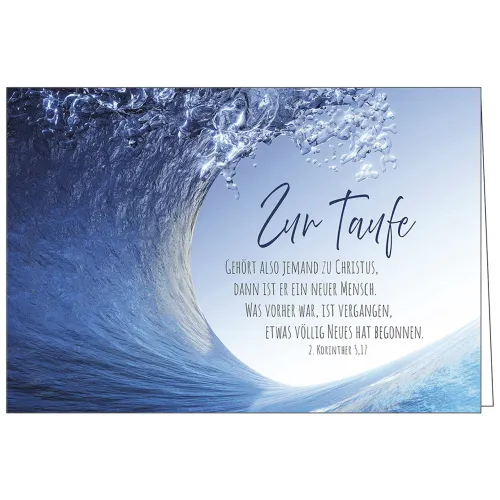 Zur Taufe (Faltkarte Taufe) - 17 x 12 cm mit Umschlag