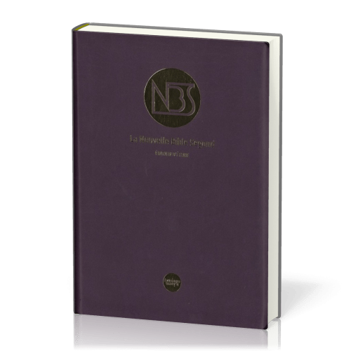 Bible d'étude NBS - grand format, similicuir prune, étui souple