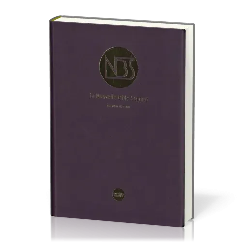 Bible d'étude NBS - grand format, similicuir prune, étui souple