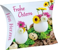 Frohe Ostern - Schafmilchseife Herz - Rosenduft
