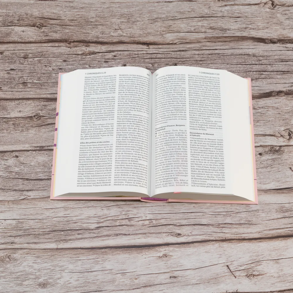 Segond 21 Bibel französisch kompakt - Hardcover Skivertex rosa Marshmallow