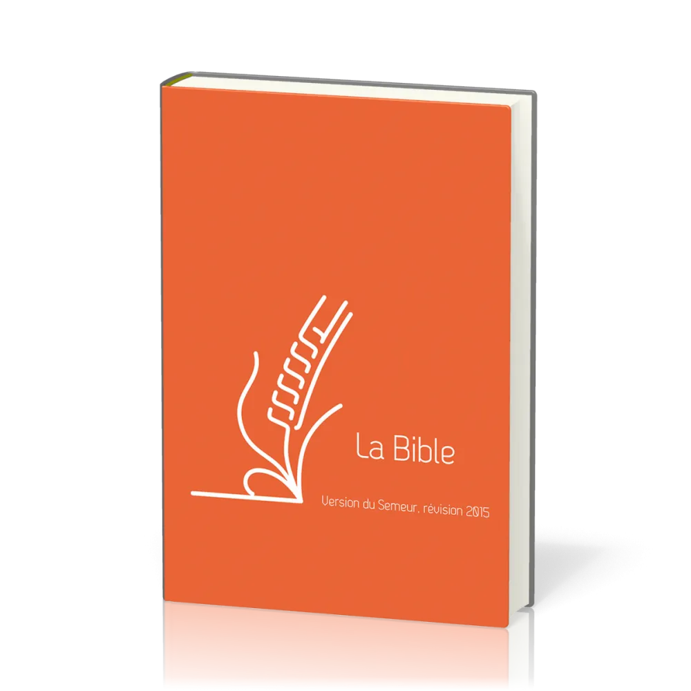 Bible Semeur 2015, compacte, orange - couverture rigide, renforcée lin