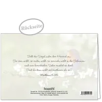 Faltkarte - Gottes Segen zum Geburtstag - Vogel - mit Umschlag