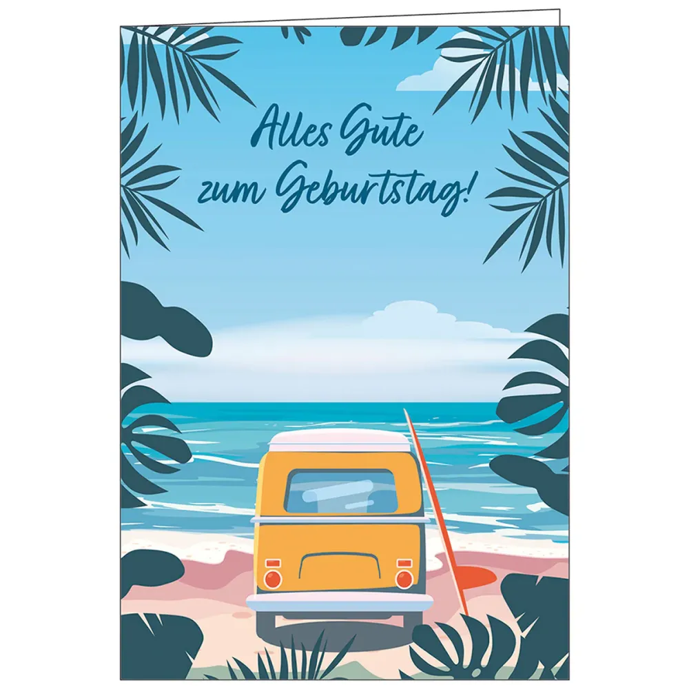 Faltkarte - Alles Gute zum Geburtstag - mit Umschlag