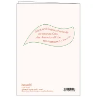 Faltkarte - Herzlichen Glückwunsch und Gottes Segen - Blumen - mit Umschlag