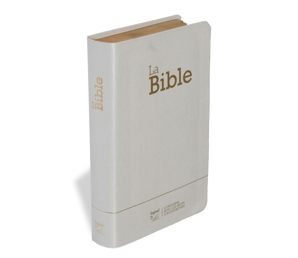 Bible Segond 21 compacte (Premium Style) - couverture semi-rigide toile blanche, avec tranches...