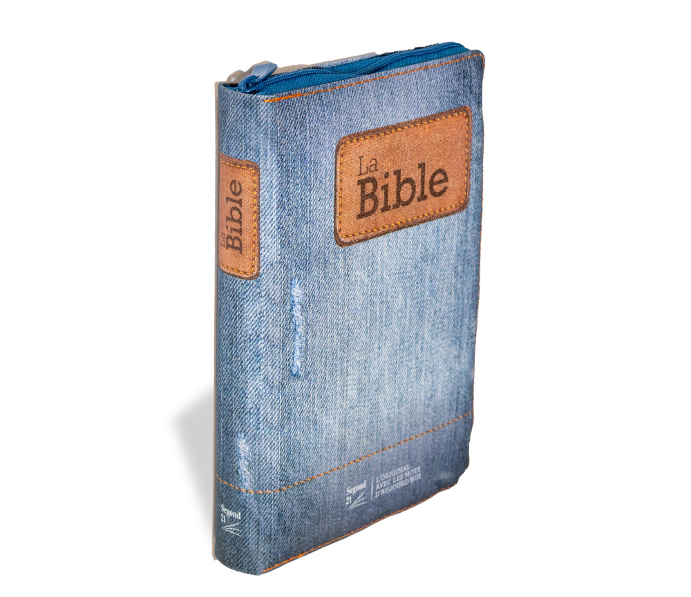 Bibel Segond 21 französisch (Premium Style) - Softcover aus Canvas mit Jeansmuster, mit...