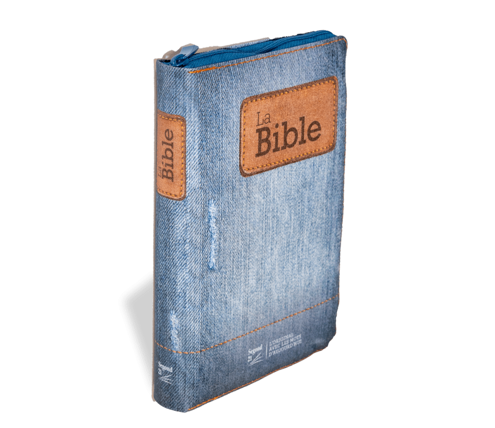 Bibel Segond 21 französisch (Premium Style) - Softcover aus Canvas mit Jeansmuster, mit...
