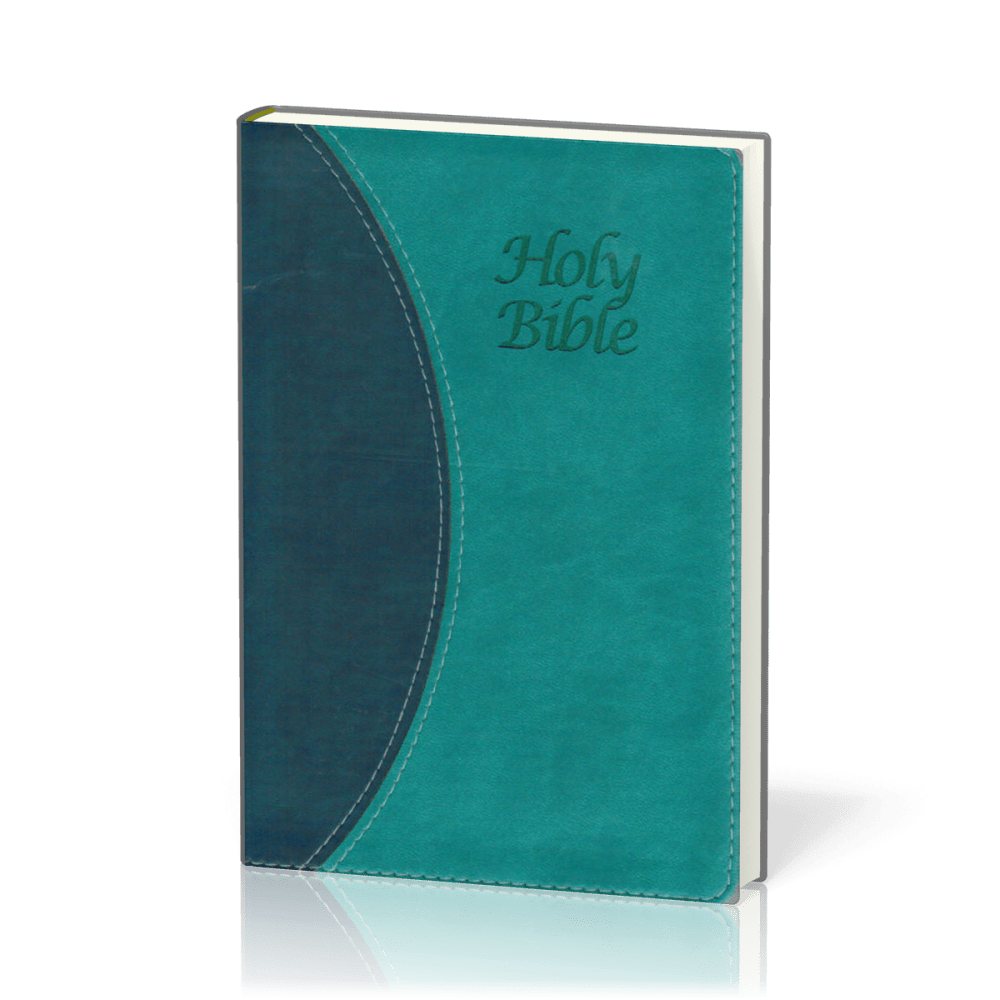 Englisch, Bibel King James Version, zweifarbig blau, Kunstleder, Silberschnitt