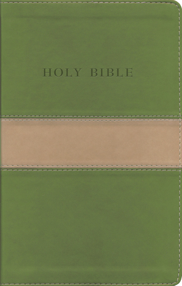 Englisch, Bibel King James Version, Grossdruck, zweifarbig beige/olivgrün, Goldschnitt