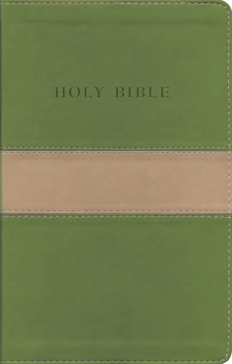 Englisch, Bibel King James Version, Grossdruck, zweifarbig beige/olivgrün, Goldschnitt