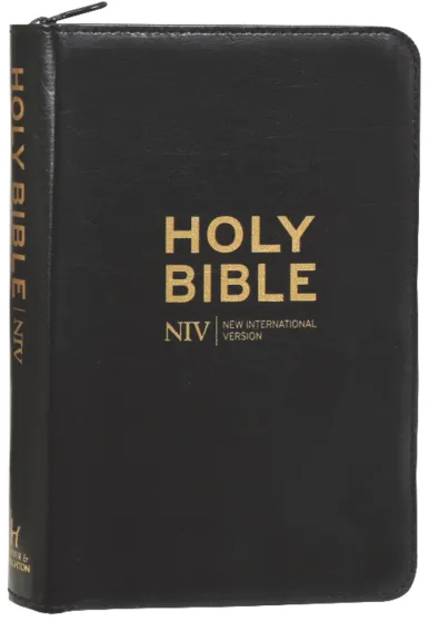 Englisch, Bibel New International Version, Taschenbuch, Kunstleder, schwarz, Reissverschluss