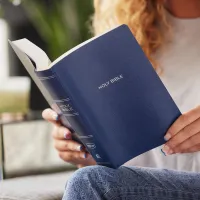 Englisch, Bibel New King James Version, Gift & Award, Kunstleder, dunkelblau