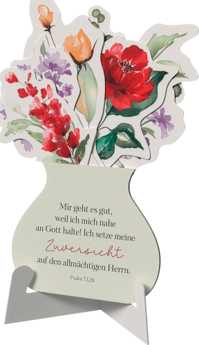 Ein Strauß voller Segen - Karten - Karten in Blumenform zum Aufstellen mit ermutigenden Bibelversen