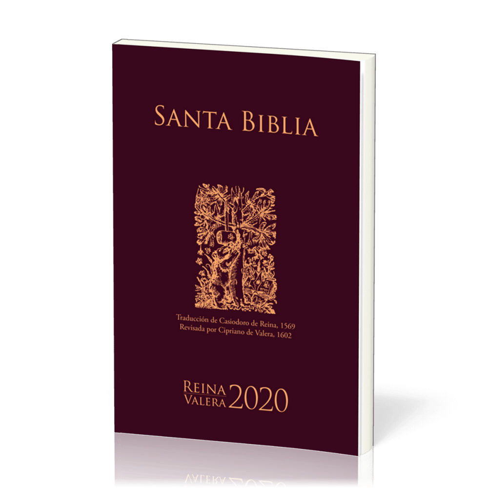 Spanisch, Bibel Reina Valera 2020, Evangelisationsbibel, broschiert, bordeaux