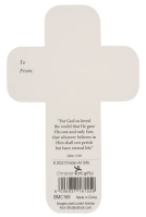 Minikarte - He is risen / Er ist auferstanden - braun, Kreuz