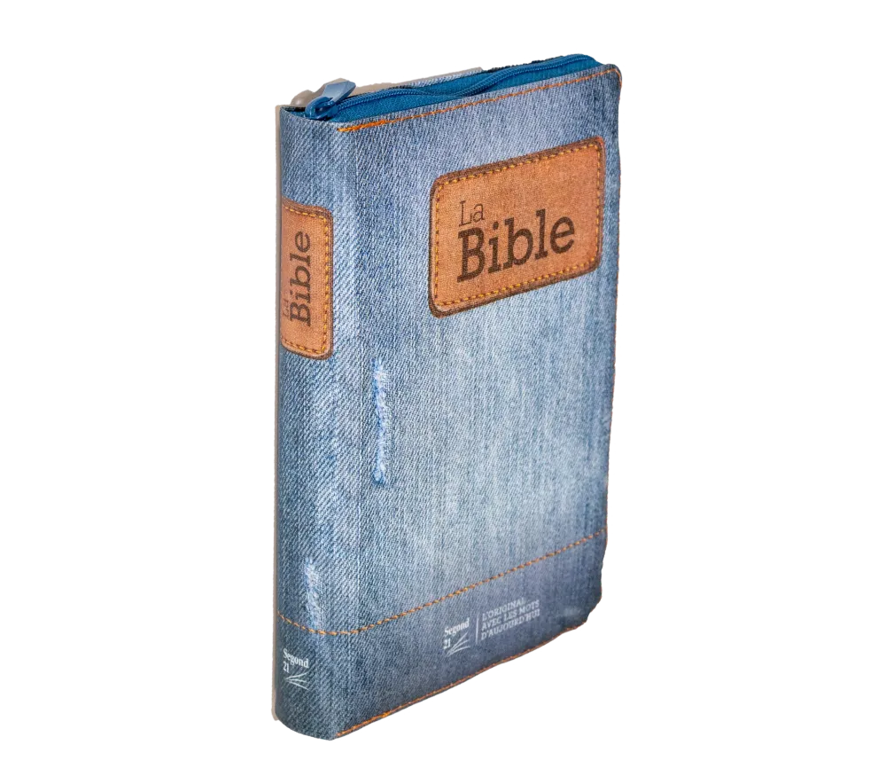 Bibel Segond 21 französisch (Premium Style) - Softcover aus Canvas mit Jeansmuster, mit...
