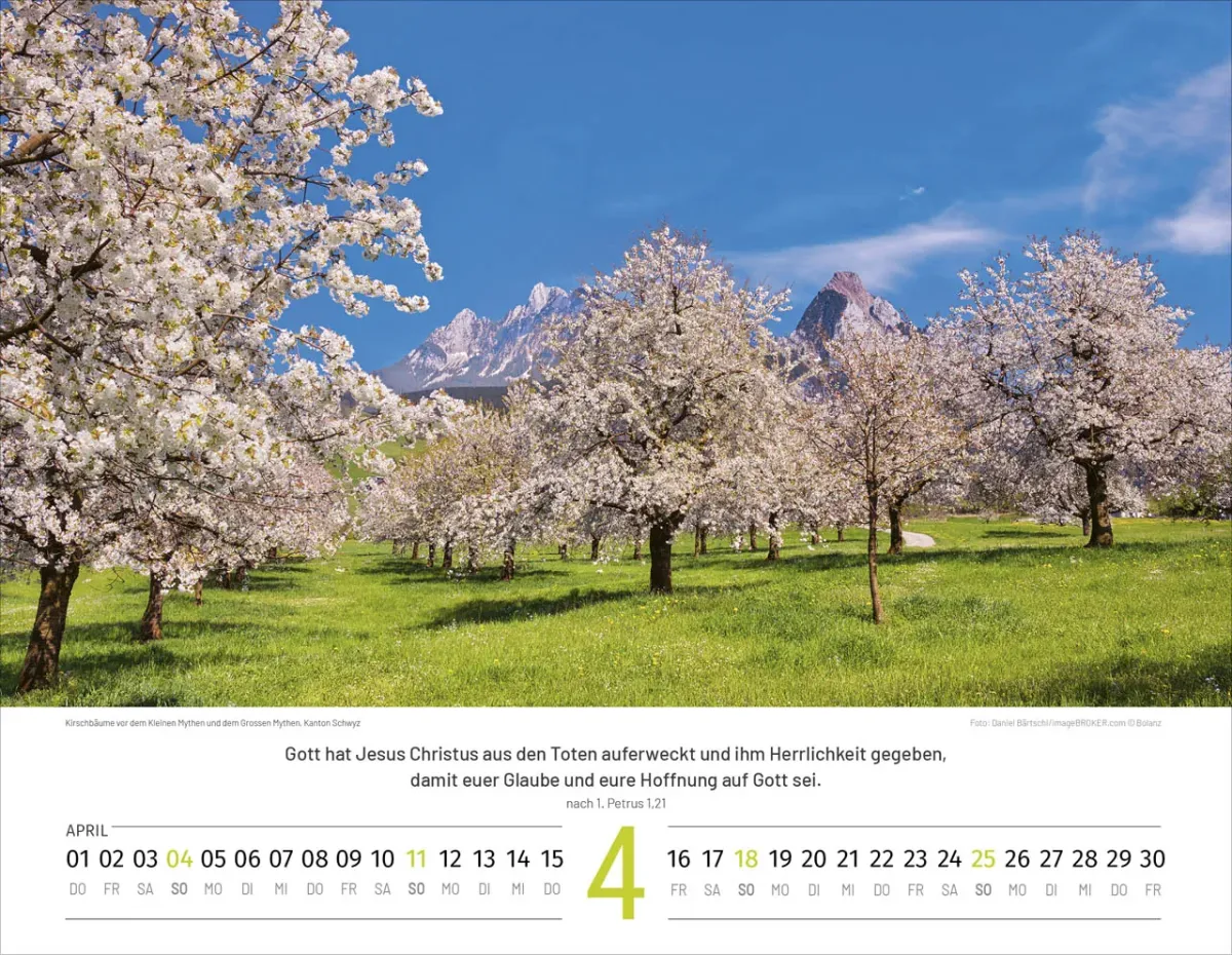 Schweizer Bildkalender - Deutsch, Wandkalender