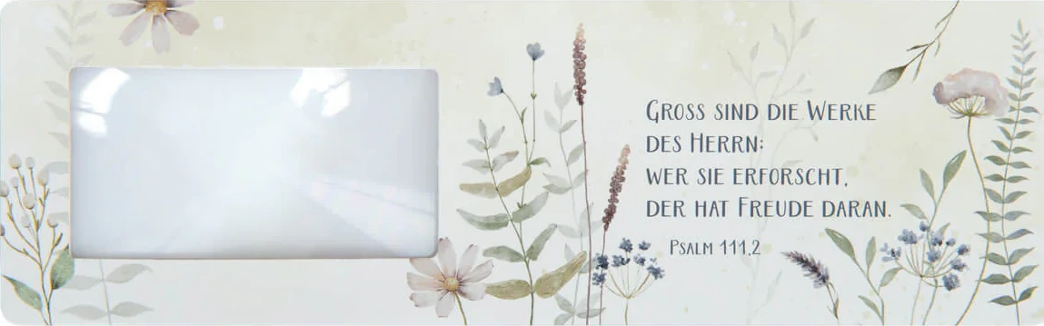 Groß sind die Werke des Herrn - Lesezeichen mit Lupe und Lineal