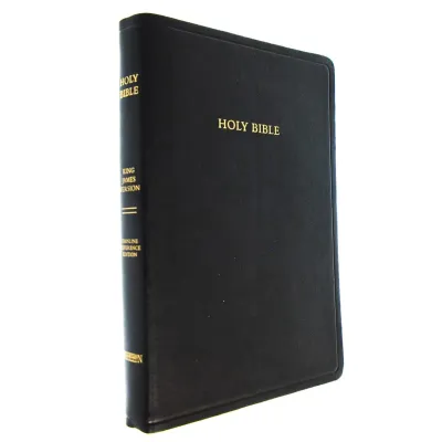 Englisch, Bibel King James Version, Grossdruck - Leder schwarz, Goldschnitt, Worte Jesu in rot
