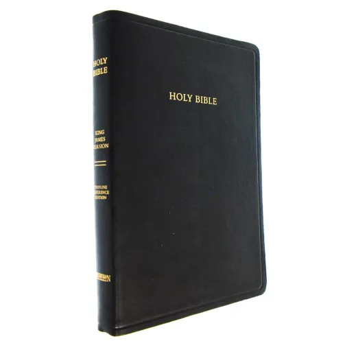Englisch, Bibel King James Version, Grossdruck - Leder schwarz, Goldschnitt, Worte Jesu in rot