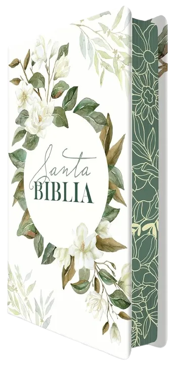 Spanisch, Bibel Reina Valera 1960, Grossdruck - gebunden Kartoneinband, weiss mit Motif Blumen,...