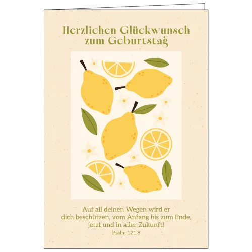 Faltkarte - Herzlichen Glückwunsch zum Geburtstag - mit Umschlag