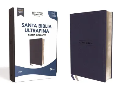 Espagnol, Bible, Nueva Version Internacional Revision 2022, très gros caractères, similicuir bleu...