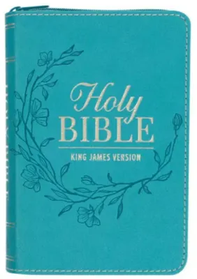 Englisch, Bibel, King James Version, Taschenformat mit Reissverschluss - türkis