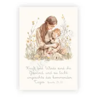 Wandbilder - Mama & Kind klein (Sprüche 31,25) - 21x30 cm