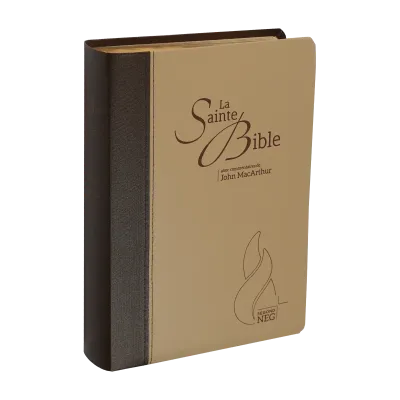 Bibel NEG MacArthur - Biegsames Leinen, Goldschnitt, braun/beige