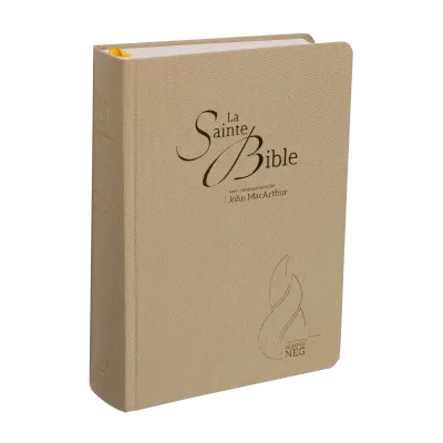 Studienbibel Segond NEG MacArthur, französisch - Softcover, beige Leineneinband