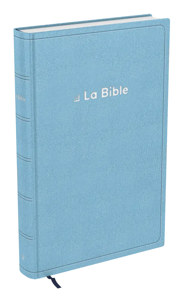 Bible Darby révisée grand format, souple bleu clair