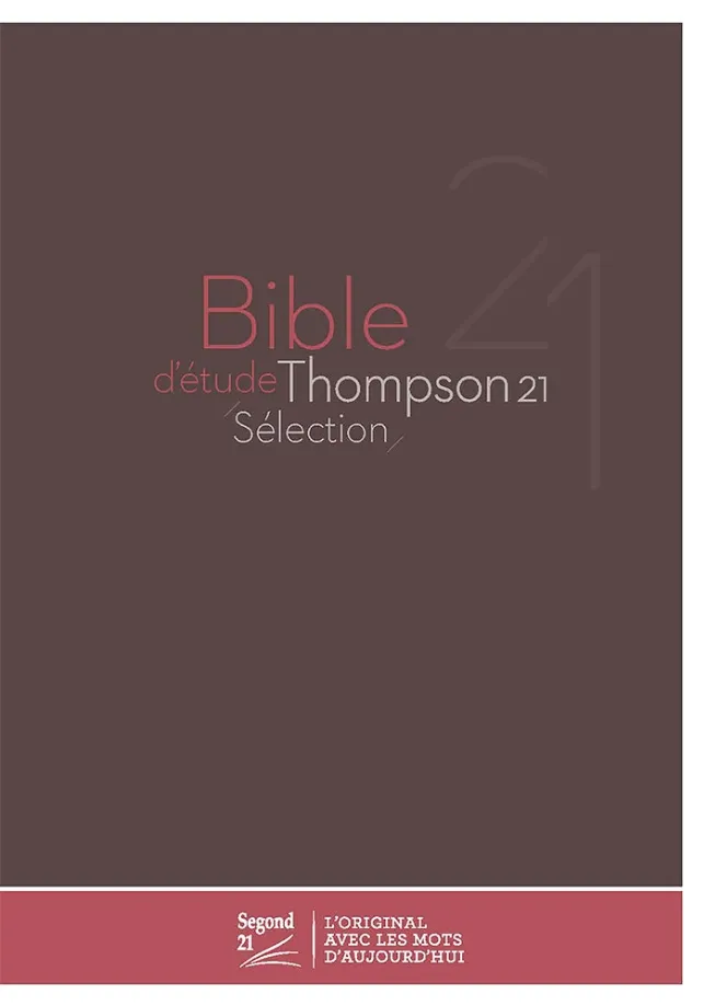 Thompson 21 Selection Studienbibel, französisch, braun - Hardcover
