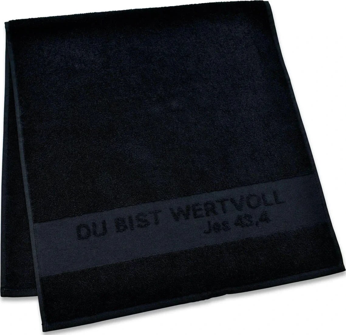 Du bist wertvoll - Handtuch (schwarz) - 50 x 100 cm
