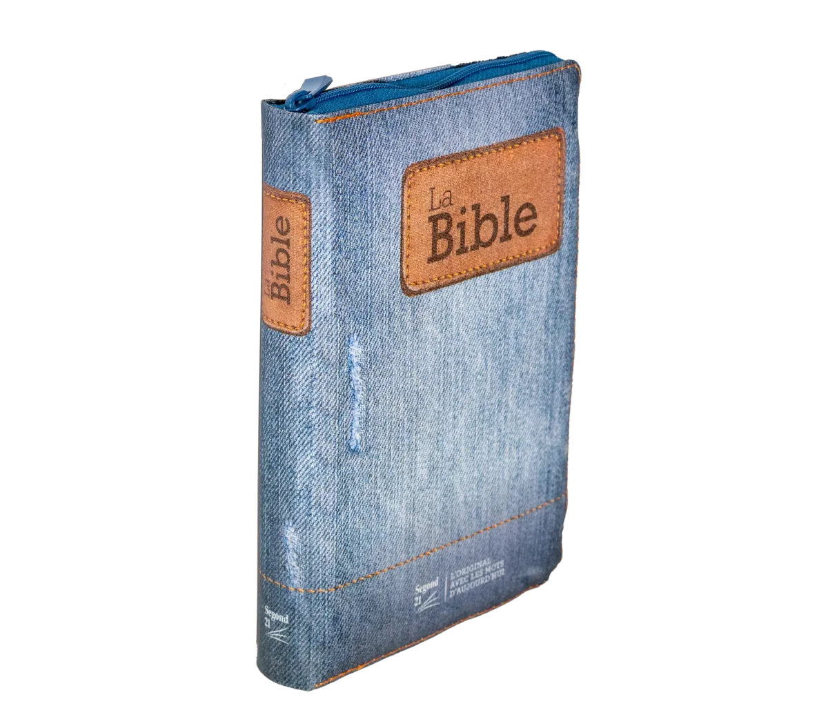 Bibel Segond 21 französisch (Premium Style) - Softcover aus Canvas mit Jeansmuster, mit...