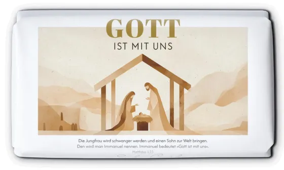 Schokolade Gott ist mit uns - Matthaüs 1.23