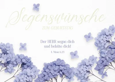 Postkarte Segenswünsche zum Geburtstag - 4. Mose 6,24