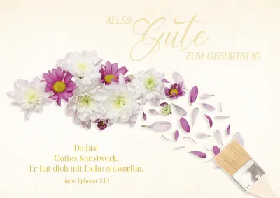Postkarte Alles Gute zum Geburtstag - Epheser 2,10