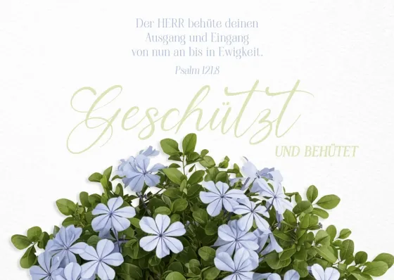 Postkarte Geschützt und behütet - Psalm 121.8