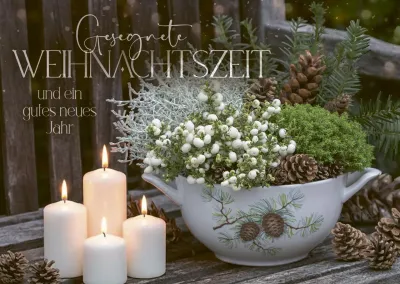 Postkarte Gesegnete Weihnachten - Lukas 2, 10.11