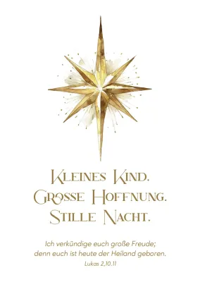 Postkarte Kleines Kind. Große Hoffnung. - Lukas 2, 10.11
