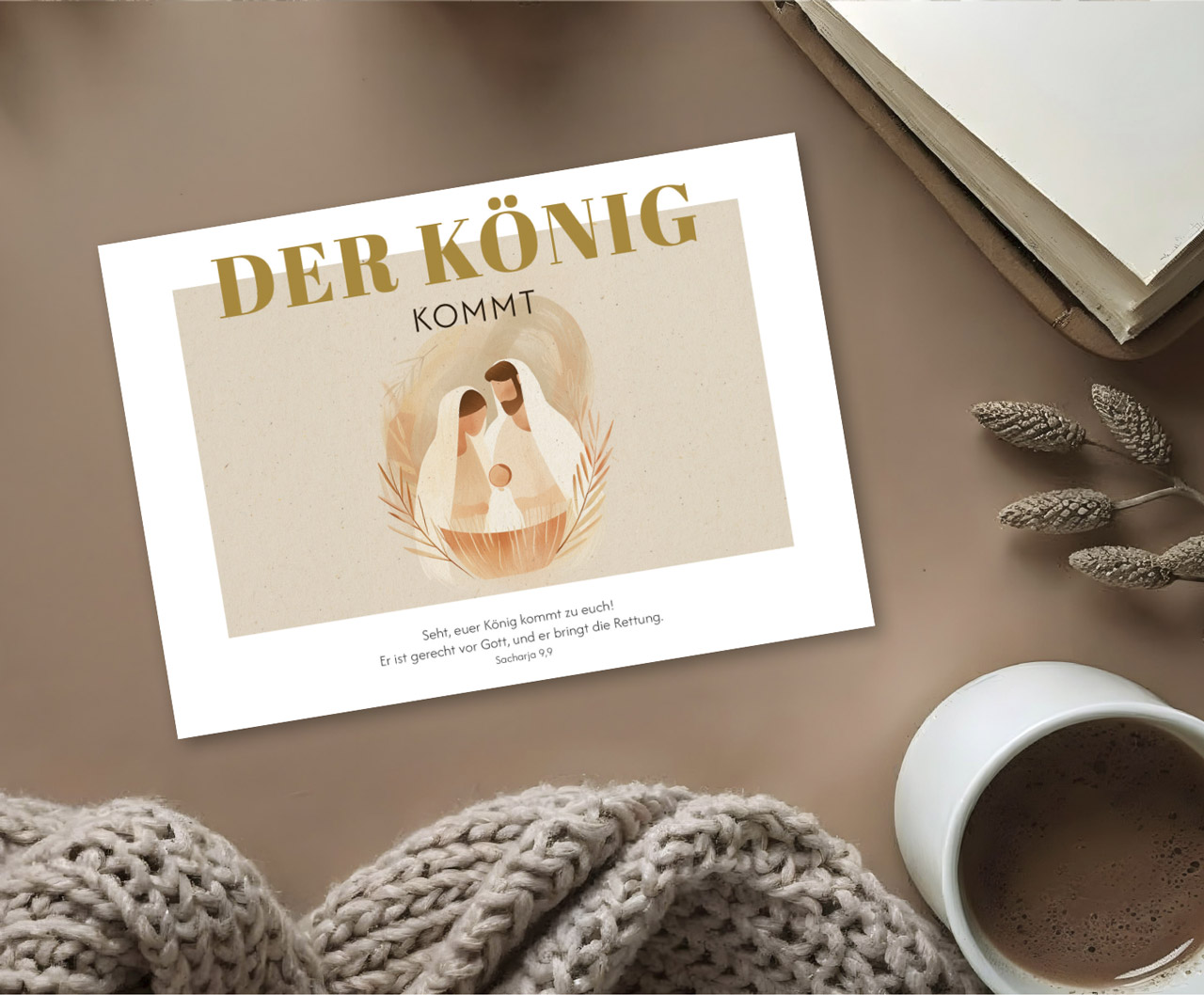 Postkarte Der König kommt - Sacharja 9,9
