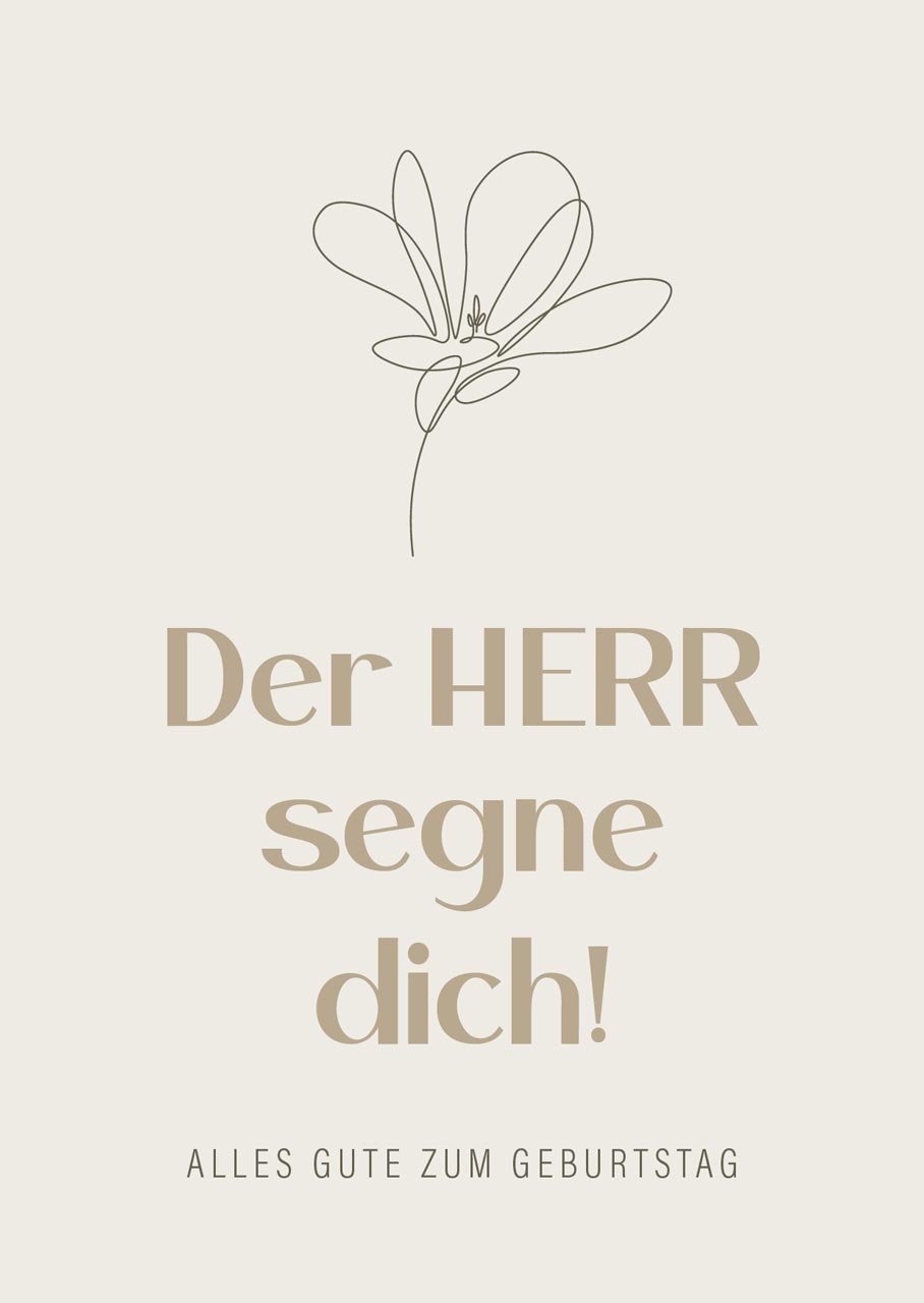 Postkarte Der Herr segne dich! - nach Psalm 121, 5.7-8