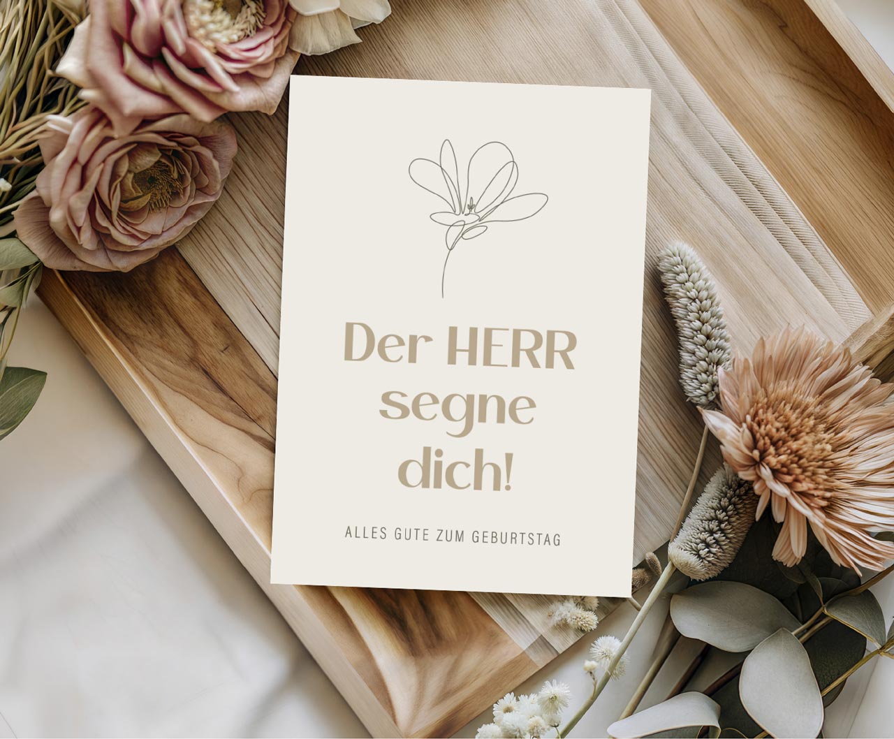 Postkarte Der Herr segne dich! - nach Psalm 121, 5.7-8